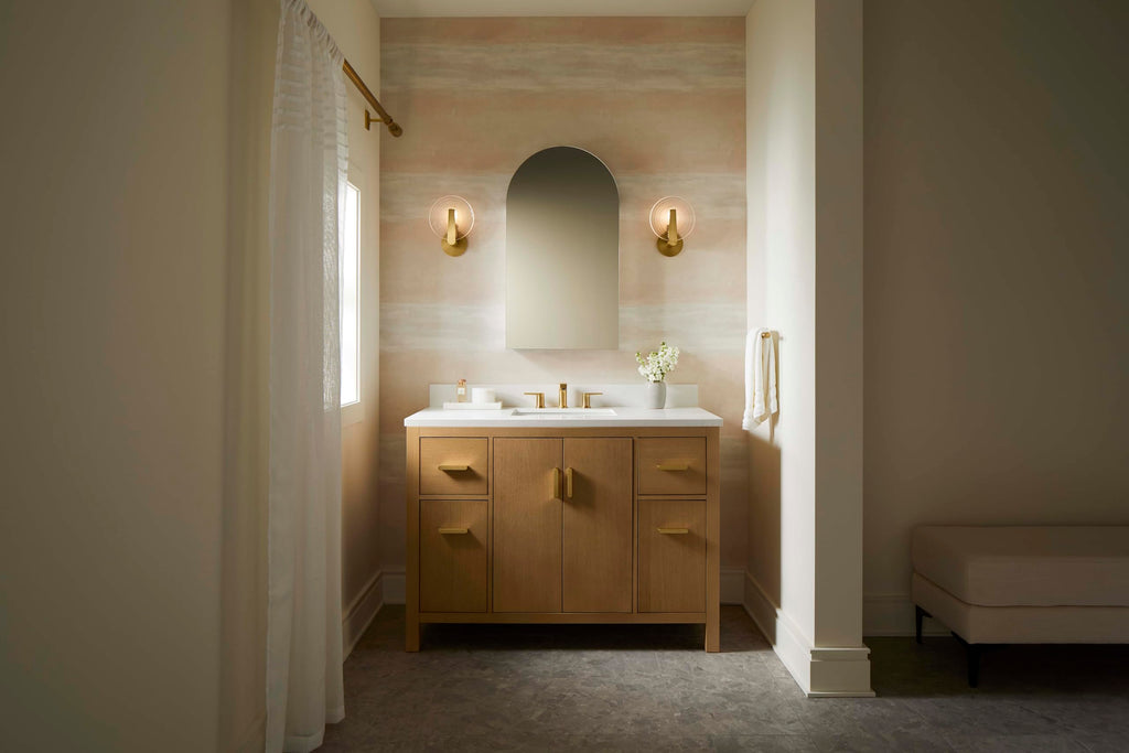 Kohler Embark Medicine Cabinet, Deep Storage With Adjustable Shelves And Arch Mirrored Door, 20' X 36'