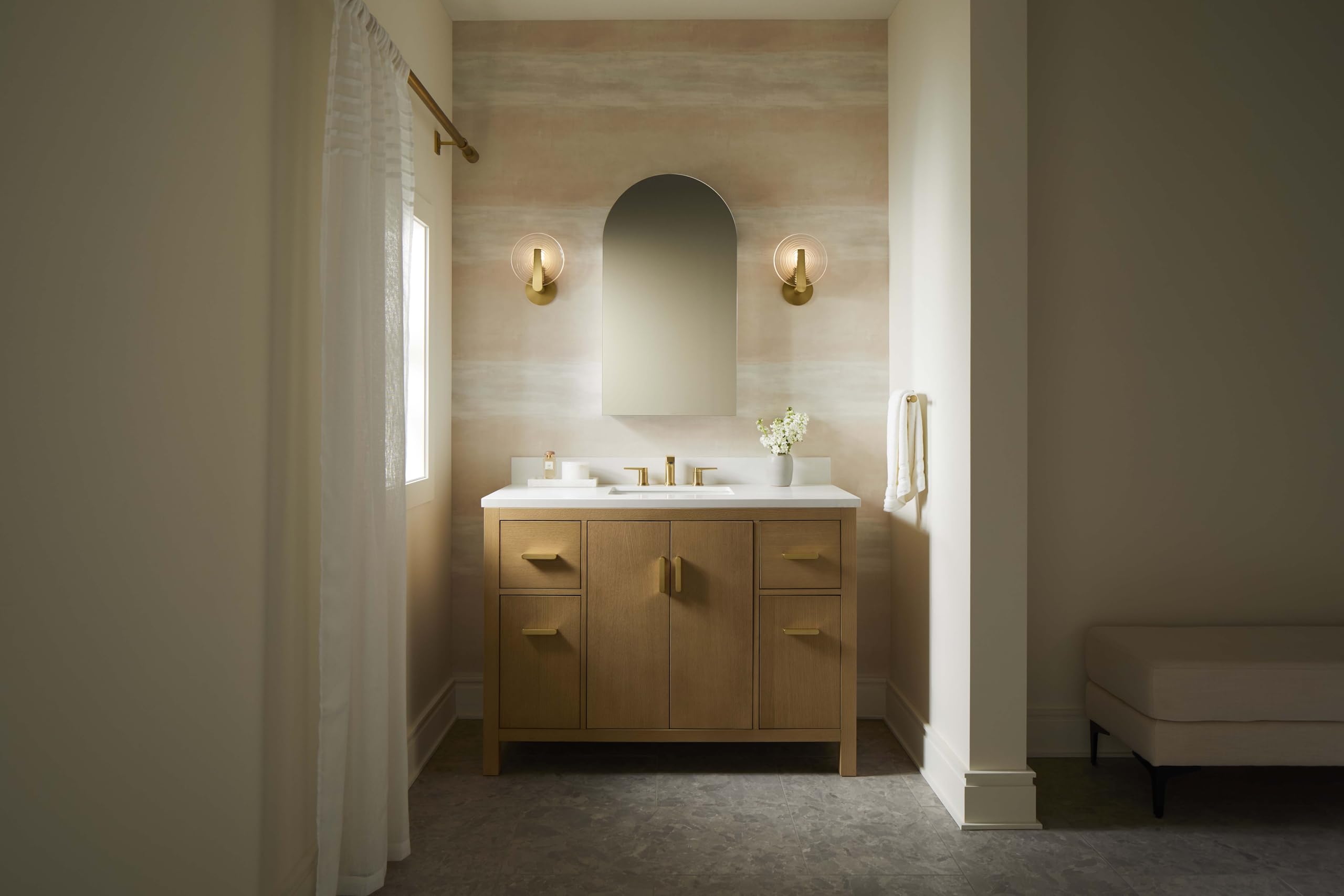 Kohler Embark Medicine Cabinet, Deep Storage With Adjustable Shelves And Arch Mirrored Door, 20' X 36'