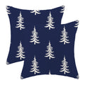 Cxmeifly Christmas Pillow Covers 18X18 Inch Set Of 2 Navy Blue Cream Christmas Tree Decor Throw Pillows Winter Xmas Holiday Outd