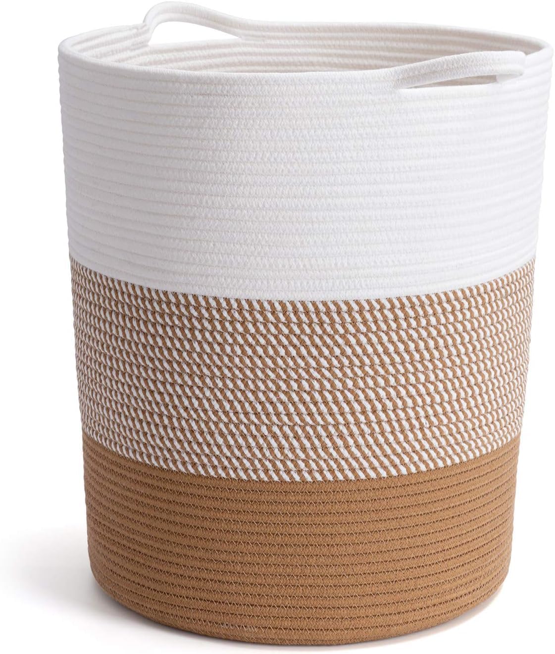 Tall Laundry Basket Hamper for Dirty Clothes Woven Jute Storage Basket for Blanket in Living Room Toy Basket for Nursery Storage