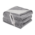 RALYSUN Heated Electric Blanket Throw Size 50x60 Thickened Flannel and Sherpa Heated Blanket, 3 Hours Timer Auto-Off & 5 Heating