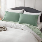 Bedsure Queen Pillowcases Set Of 2 - Iceberg Green Pillow Cases Queen Size 2 Pack 20 X 30 Inches, Brushed Microfiber, Pillow Case Covers With Envelop Closure