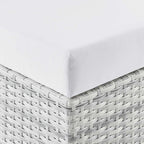 Modway EEI-4301-LGR-WHI Ottoman, Light Gray White