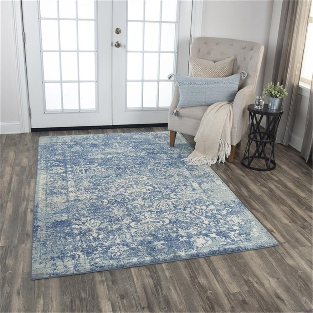 Rizzy Home Alora Decor Essential 9' X 12' Classic/Modeled Blue/Ivory Hybrid Area Rug