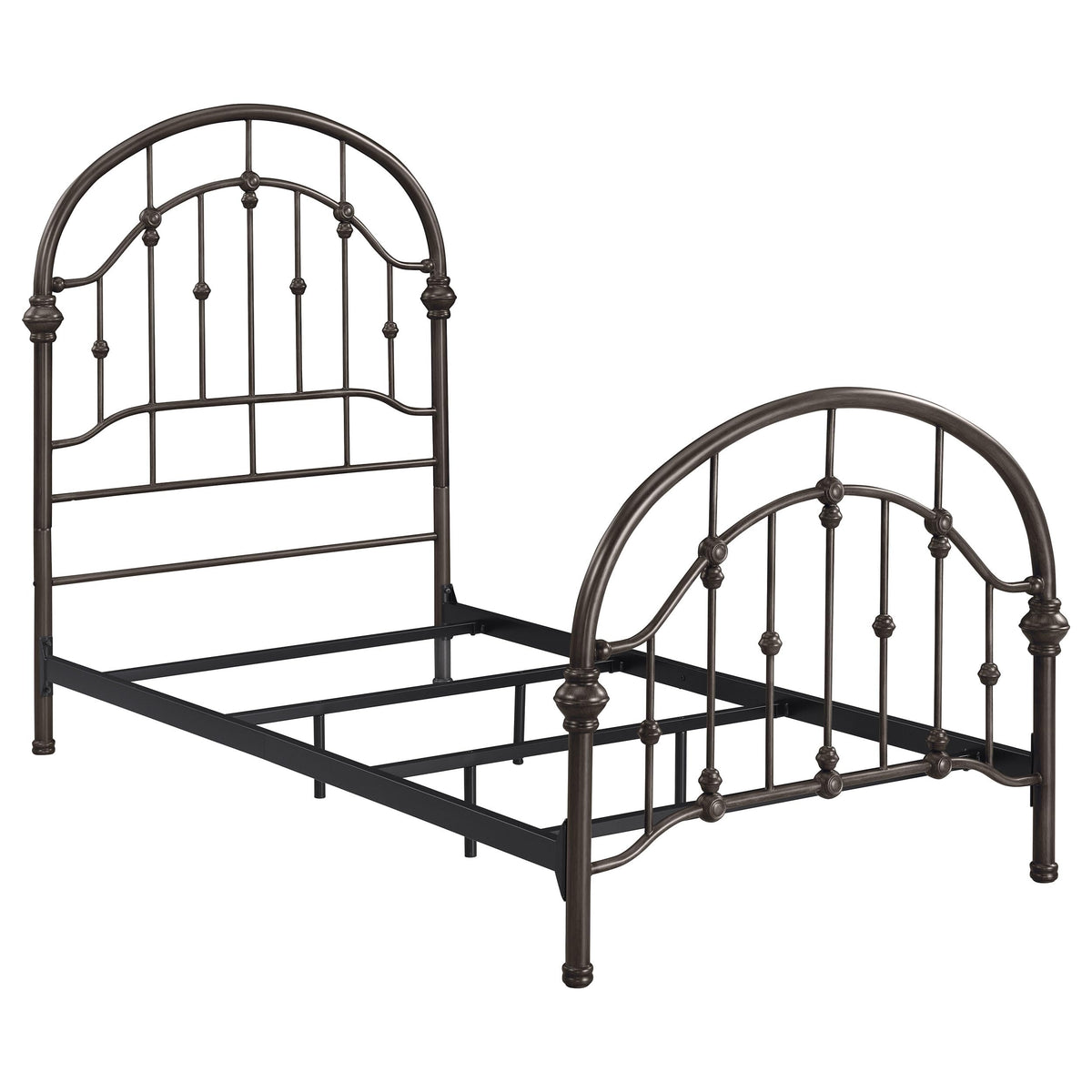 Coaster Home Furnishings Rowan Transitional Wood Twin Size Open Frame Bed Frame 55-inch Headboard Dark Bronze 300407T