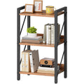 HOOBRO Bookshelf, 3Tier Industrial Bookcase, Book Shelf Storage Organizer, Small Bookshelf with Metal Frame for Living Room, Be