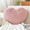 Xvtru Heart Pillow, Soft Dusty Pink Heart Shaped Pillow, Cute Faux Rabbit Fur Room Decorative Throw Pillow, 19.6''X15.7'' Heart