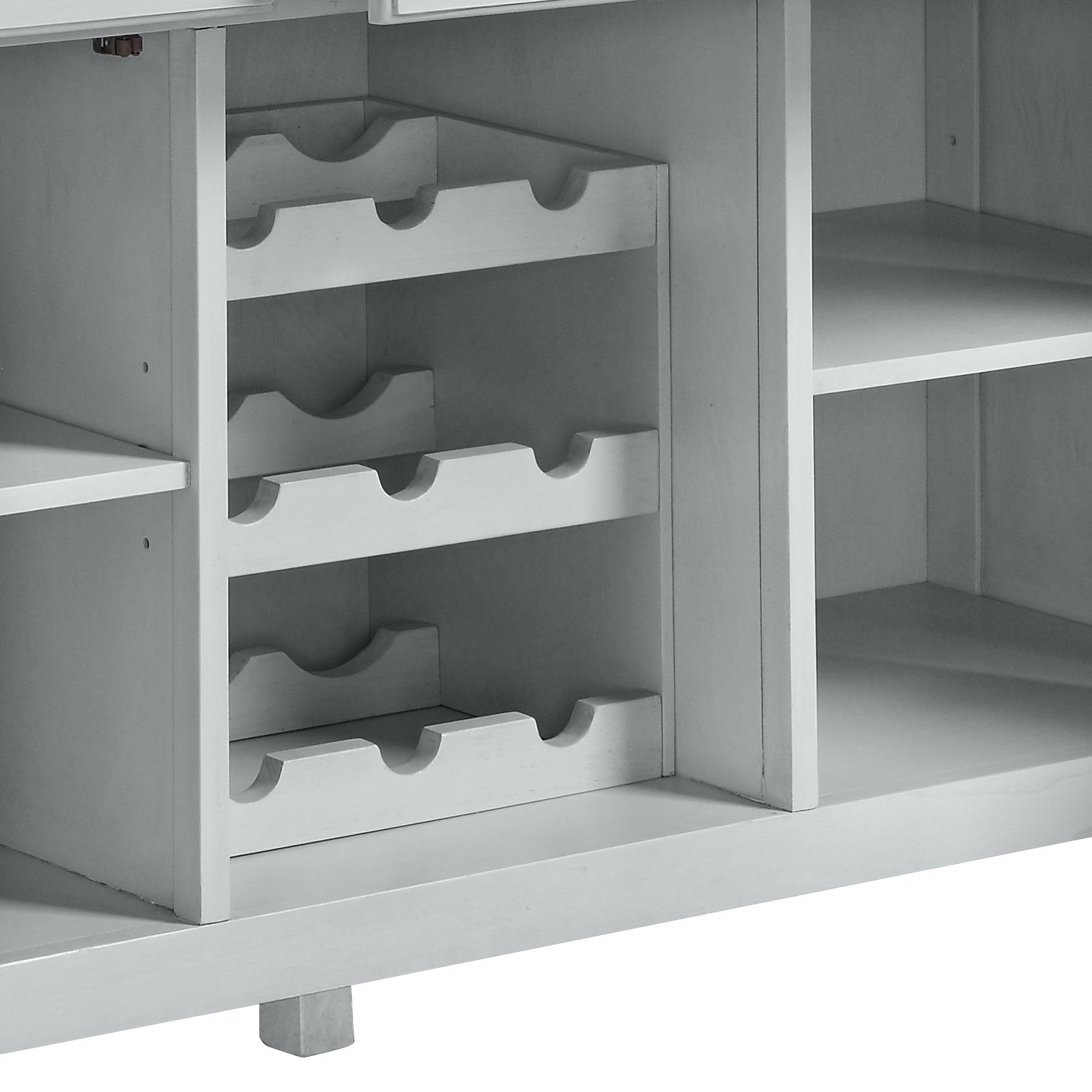 Acme Lanton Server in Marble & Antique White Finish