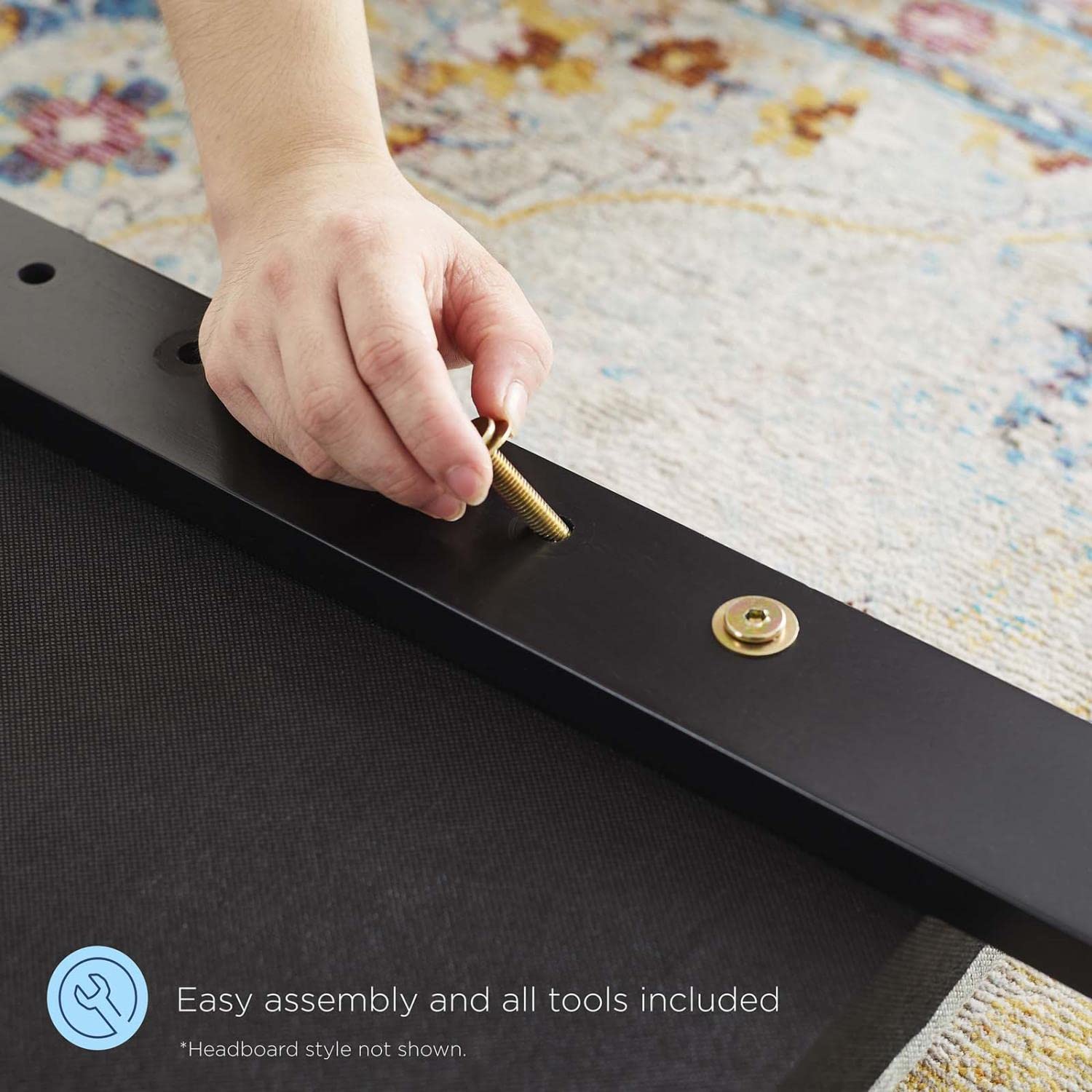 Modway Evangeline Performance Velvet King/California King Headboard In Charcoal