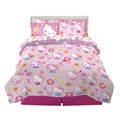 Franco Hello Kitty Kids Bedding Super Soft Comforter And Sheet Set With Sham, 7 Piece Queen Size, (Officially Licensed Product)