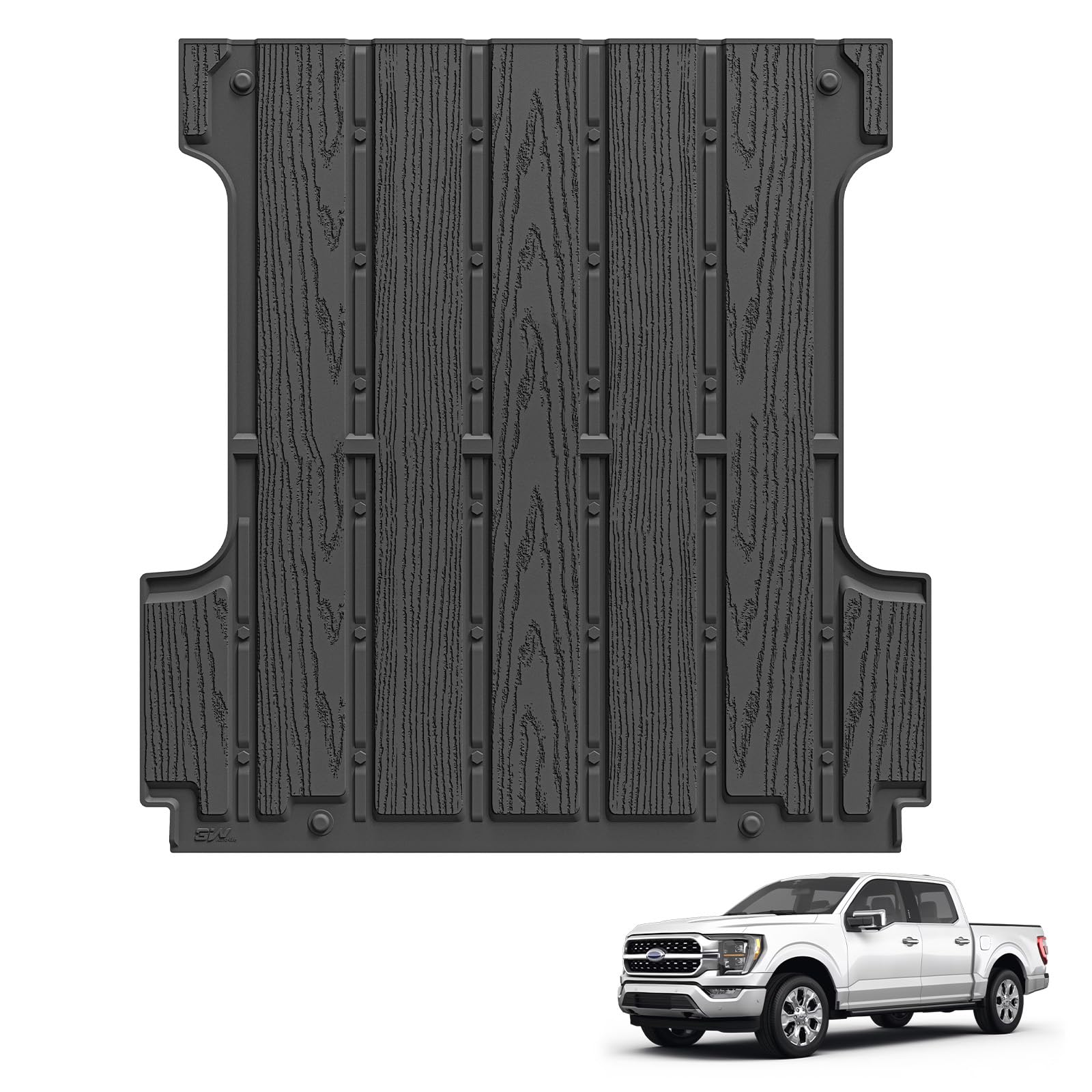 3W Tunk Bed Mat For Ford F-150 (5.5Ft) 2015-2024 2025 Truck Bed (Include F150 Lightning 2024 2023 2022) All Weather Protector Tp