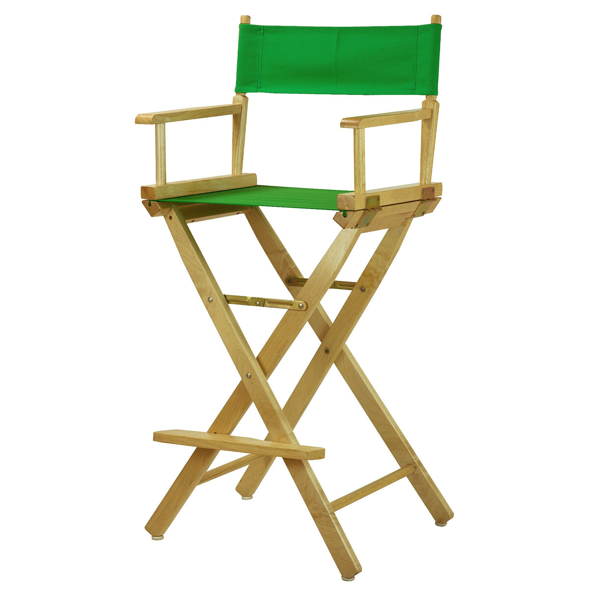 Casual Home 30&quot; Director'S Chair Natural Frame-With Green Canvas, Bar Height