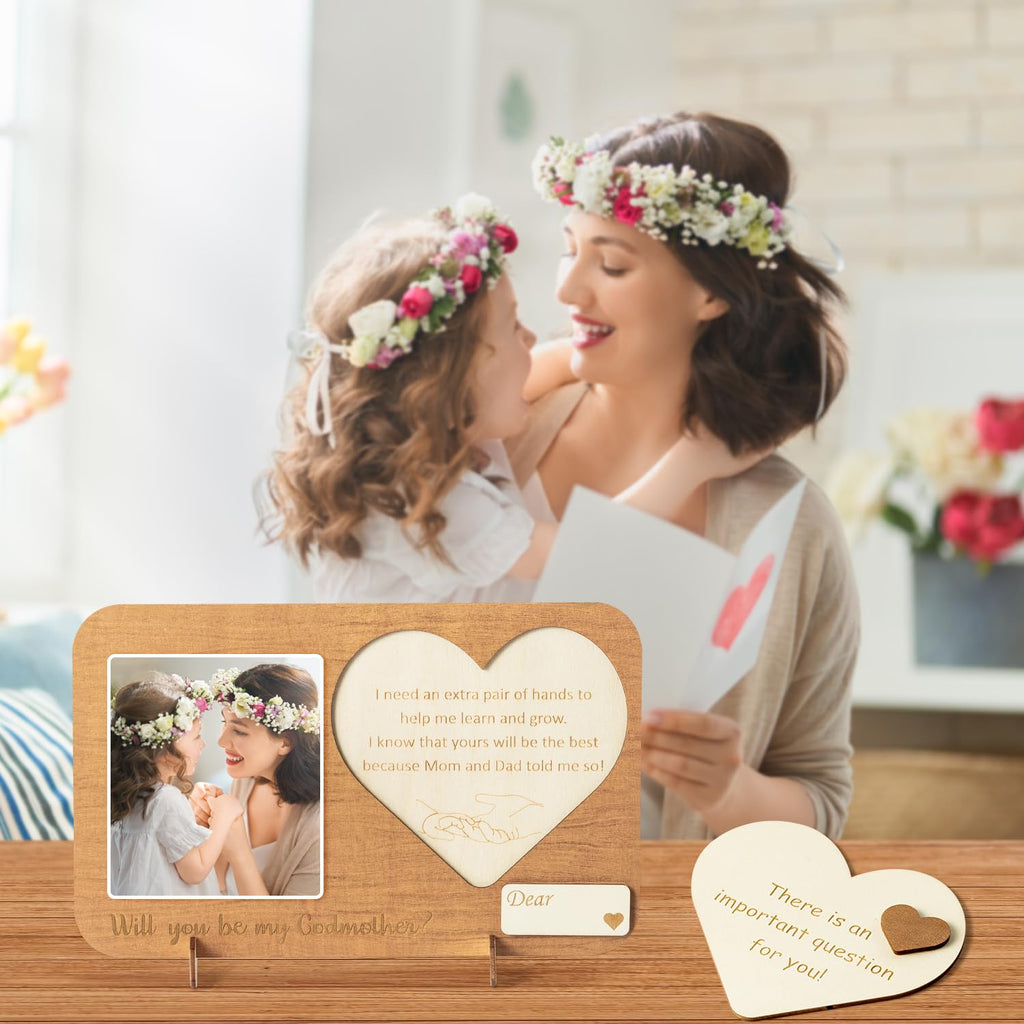 Cjiangpo Godmother Proposal Gift Picture Frame, Will You Be My Godmother Gift From Godchild, Engraved God Mother Announcement Ph