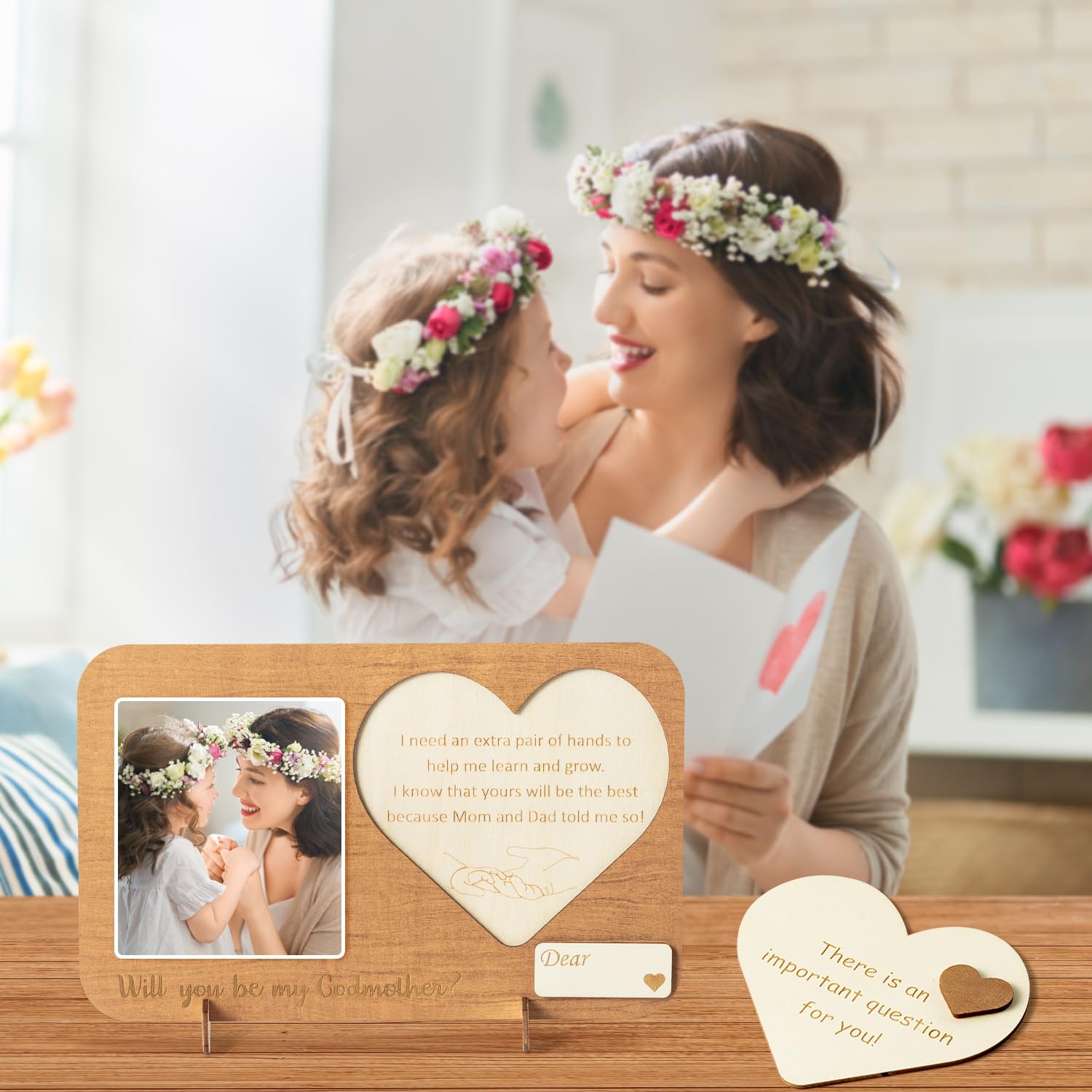 Cjiangpo Godmother Proposal Gift Picture Frame, Will You Be My Godmother Gift From Godchild, Engraved God Mother Announcement Ph