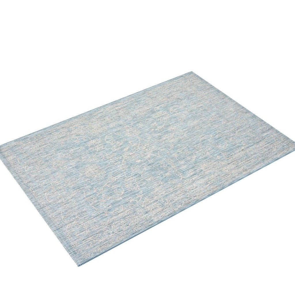 Safavieh Courtyard Collection 8' X 10' Aqua/Grey Cy8680 Indoor/ Outdoor Patio Backyard Mudroom Area Rug
