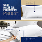 Texas Linen Co. Luxury Egyptian Cotton King White Pillow Cases Set Of 2-1000 Thread Count Pillowcases For Sleeping, Silky Soft,