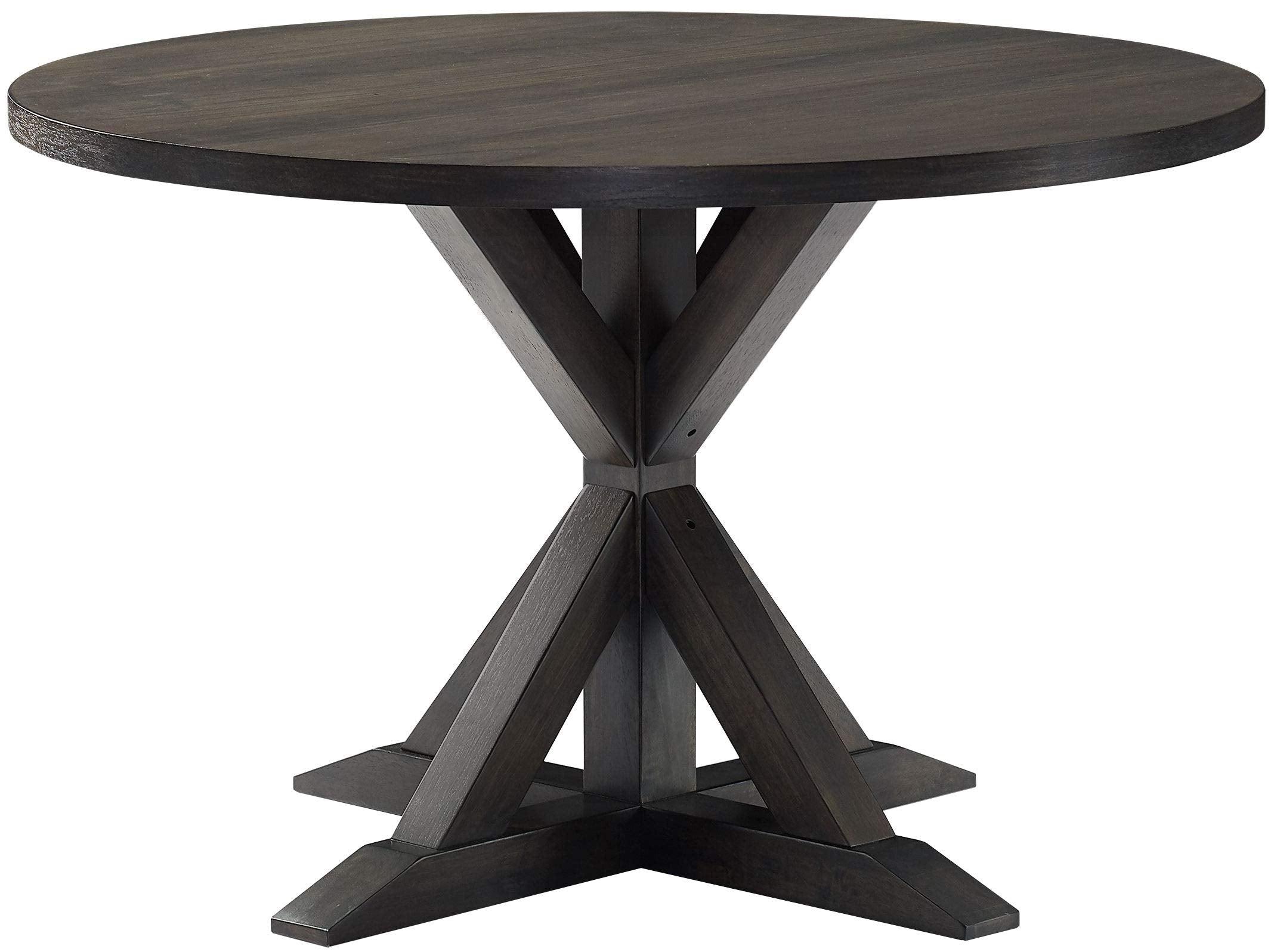 Crosley Furniture Hayden Modern Farmhouse Wood Round Dining Table, Slate