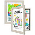 Americanflat 10x12.5 Kids Art Frame - Front Loading Picture Frame - Set of 2 - Use as 8.5x11 Frame with Mat or 10x12.5 Frame Wit