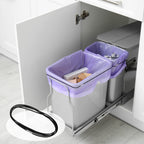 12Pcs Trash Can Bands For 13-30 Gallon Garbage Can 4.7Ft Rubber Trash Bag Holder Durable Elastic Trash Can Bungee For Home Kitch