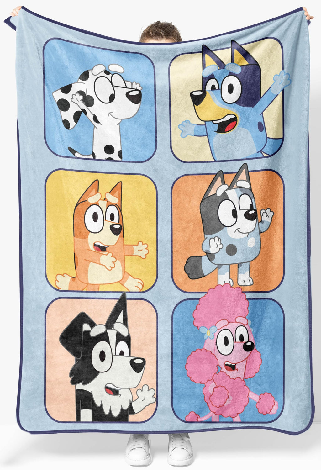 Bluey & Friends Plush Throw Blanket - Measures 46 X 60 Inches - Super Soft & Cozy Fleece Kids Bedding