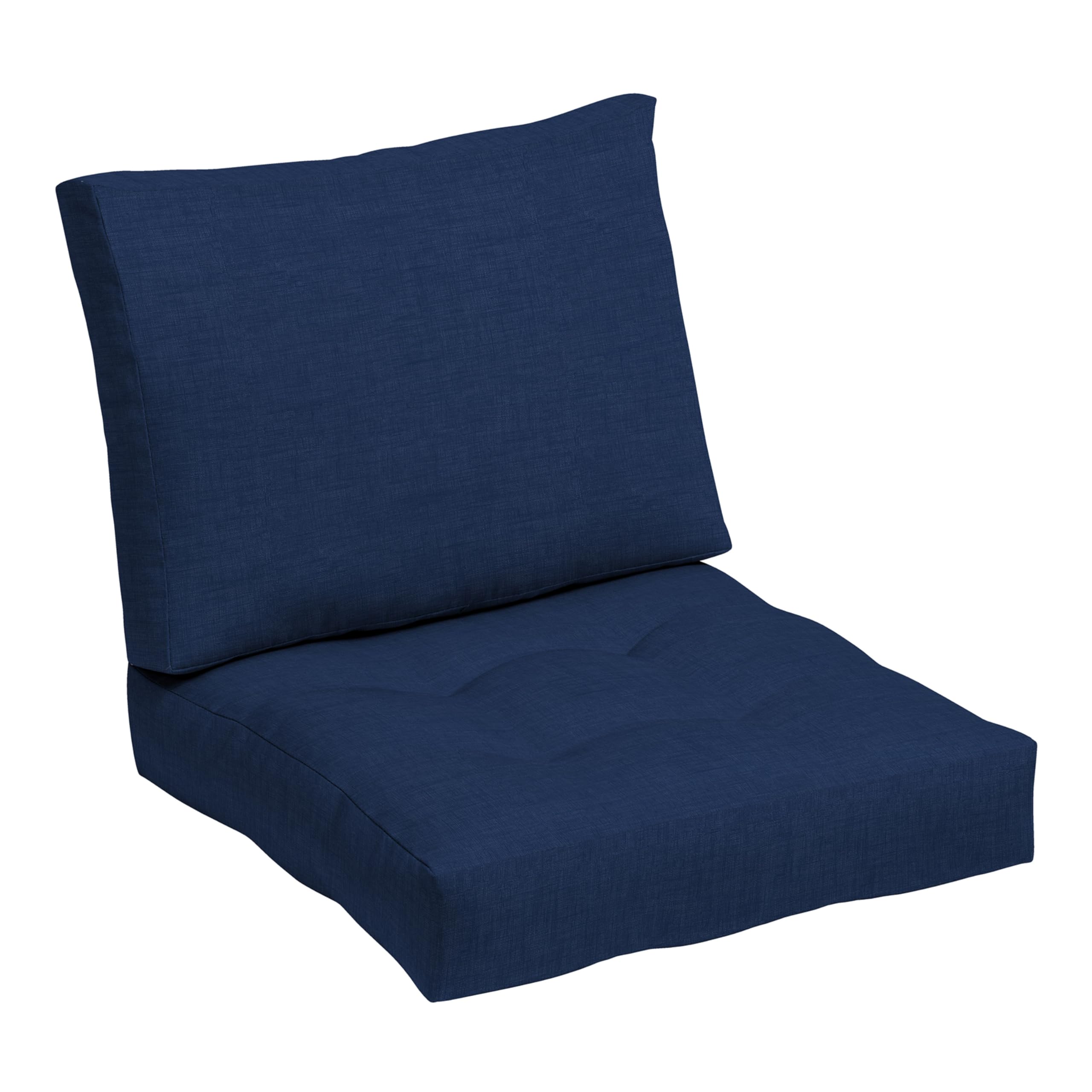 Arden Outdoor Plush Modern Tufted Blowfill Deep Seat Set, 24 X 24, Water Repellent, Fade Resistant, Deep Seat Bottom And Back Cu
