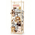 Stuffed Animal Storage & Organizer, Wooden Large Capacity Stuffed Animal Zoo with Elastic Cords, Sturdy Space-Saving Plushie Toy