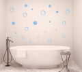 90 Large Soap Bubbles Wall Decals, Bathroom Decals, Wall Art, Vinyl Stivkers for Bathroom, Bedroom, Nursery Decor A35 (Light Blu