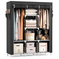 VTRIN Portable Closet, Large Capacity Portable Wardrobe with 2 Hanging Rods and 8 Storage Shelves, Sturdy Free Standing Closet W