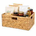 Extra Large Wicker Storage Baskets for Shelves, Water Hyacinth Handwoven