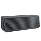 Modway Render 47&Quot; Wood Grain Storage Bench In Charcoal