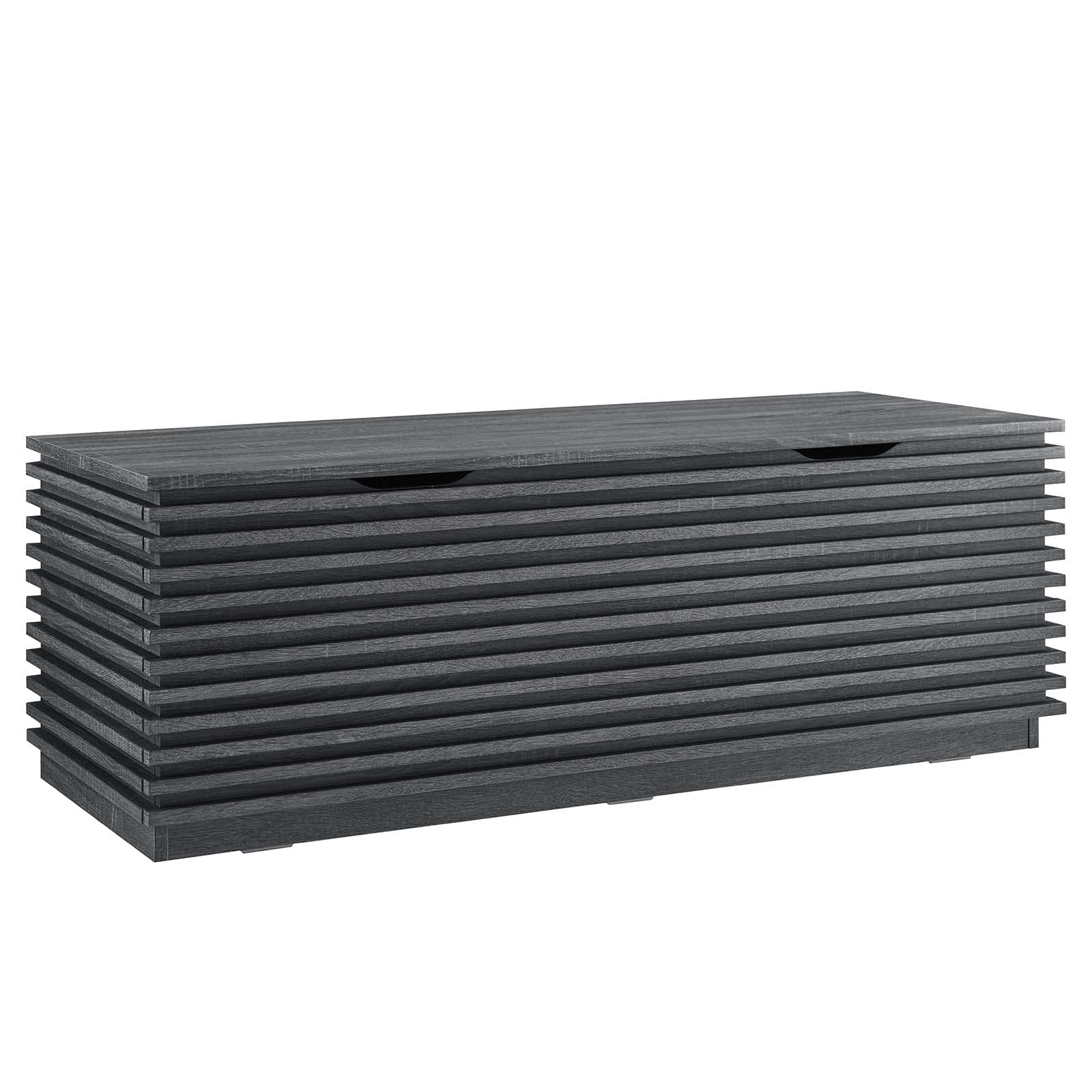 Modway Render 47&Quot; Wood Grain Storage Bench In Charcoal