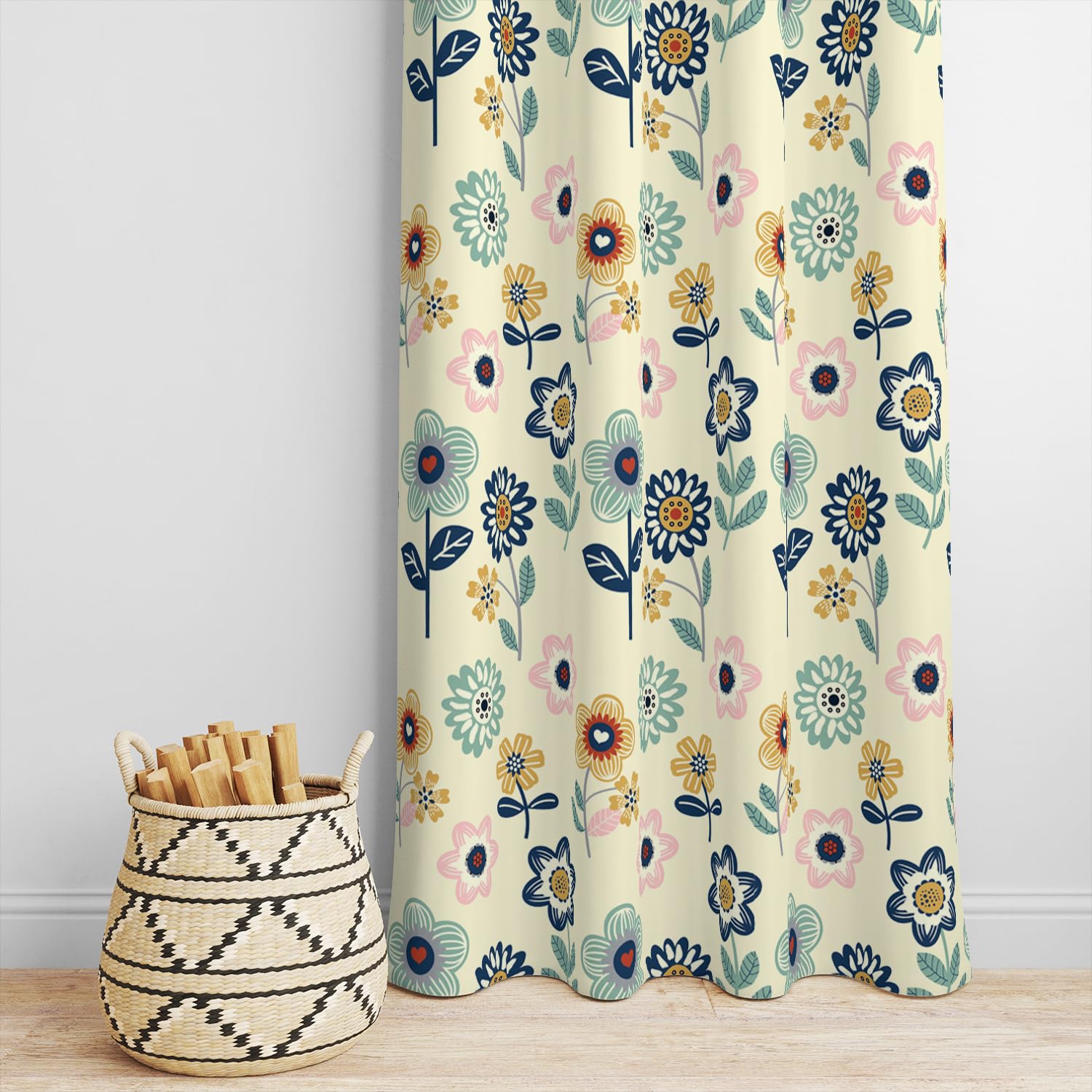Decomizer Super Soft Brushed Microfiber Cotton Door Room Darkening Curtains,48X84(Inches) 7 Feet,Living Room,Grommet Curtain Pan