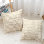 Herayli Corduroy Decorative Throw Pillow Covers, Home Decor Soft Square Cushion Case For Living Room Couch Bed Sofa, Set Of 2 Pa