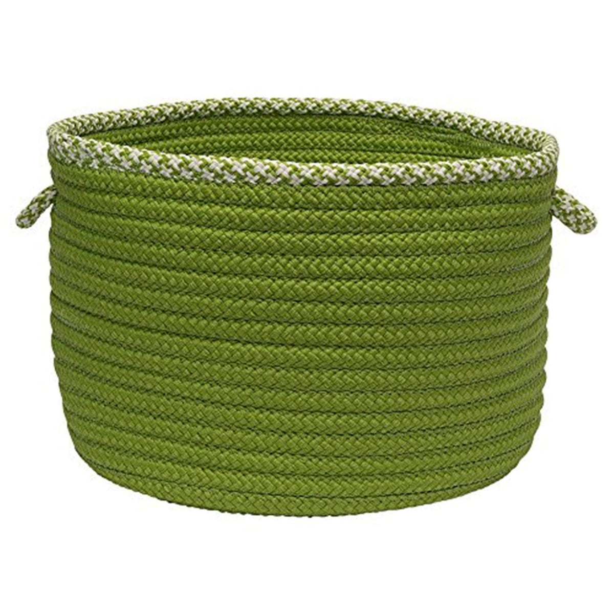 Colonial Mills Hounds Tooth Bright Edge Basket, 18 By 12-Inch, Lime