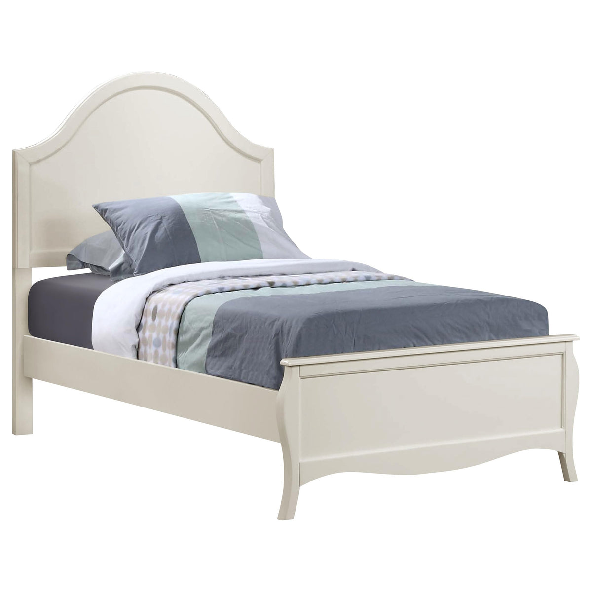 Coaster Home Furnishings Dominique Coastal Wood Full Size Panel Bed Frame 54-inch Headboard Cream White 400561F