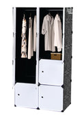 DIY Assemble Wardrobe Closets, Clothes Dresser Storage Organizer,14x18 Depth Cubes, Floorstanding or Wallhanging, Sturdy and