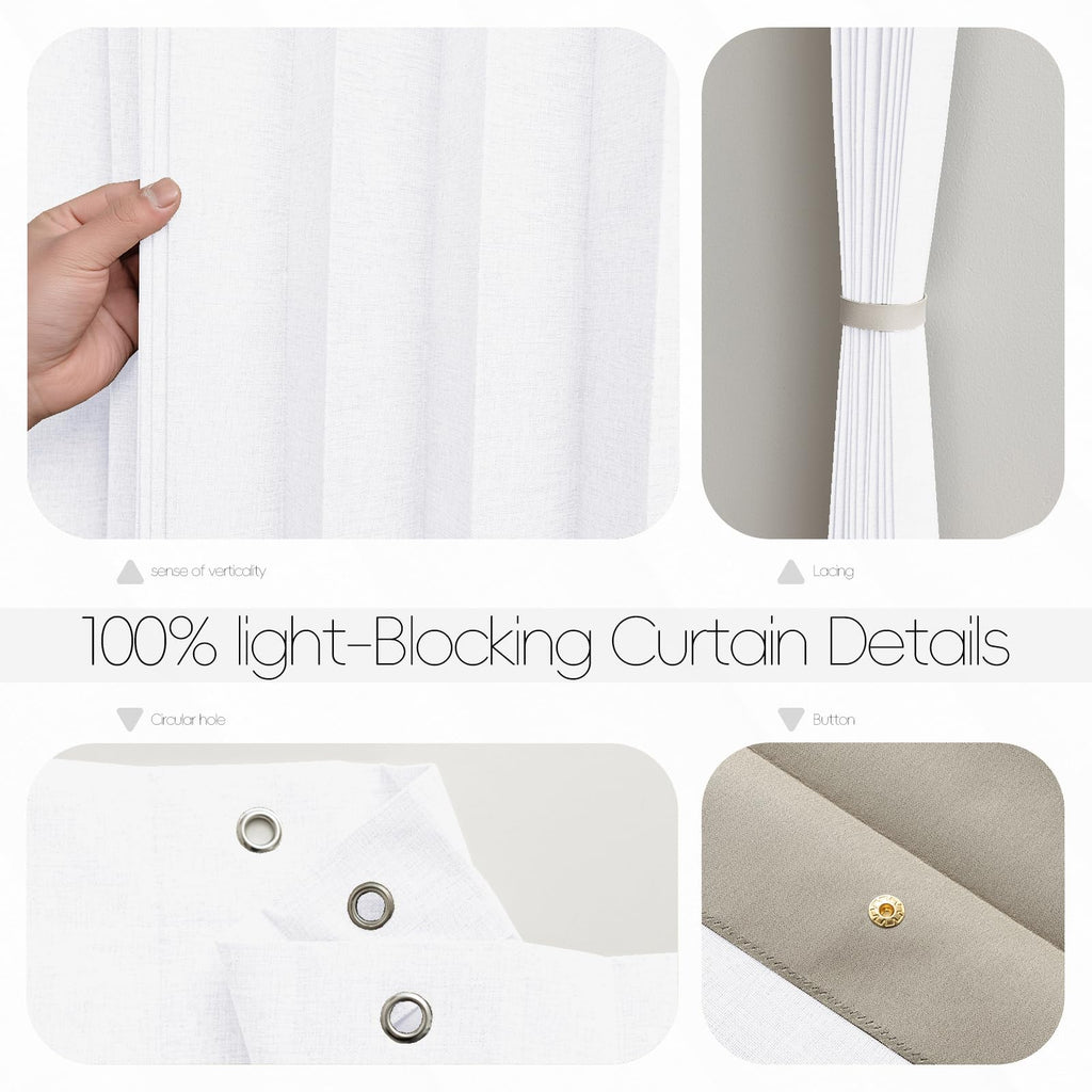 Jilron 100% Blackout Fabric Folding Door Curtain With Magnetic Closure - Accordion Style For Sliding Doors, Closets,Wardrobe And