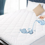 HOMTEC Twin Size Mattress Protector for College Dorm Waterproof Quilted Mattress Cover Cotton Mattress Pad Cover Extra Deep Pock