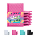 Yens Poly Bubble Mailers 10.5X16 25 Pack Hot Pink Waterproof Self Seal Adhesive Shipping Bags, Cushioning Padded Envelopes For S