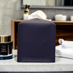 Connsole Casa Premium Pu Leather Tissue Box Holder - Elegant Hotel-Style Blue Tissue Box Cover For Enhanced D  Cor Of Home, Offi