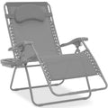 Best Choice Products Oversized Zero Gravity Chair, Folding Outdoor Patio Lounge Recliner w/Cup Holder Accessory Tray, Pillow - D