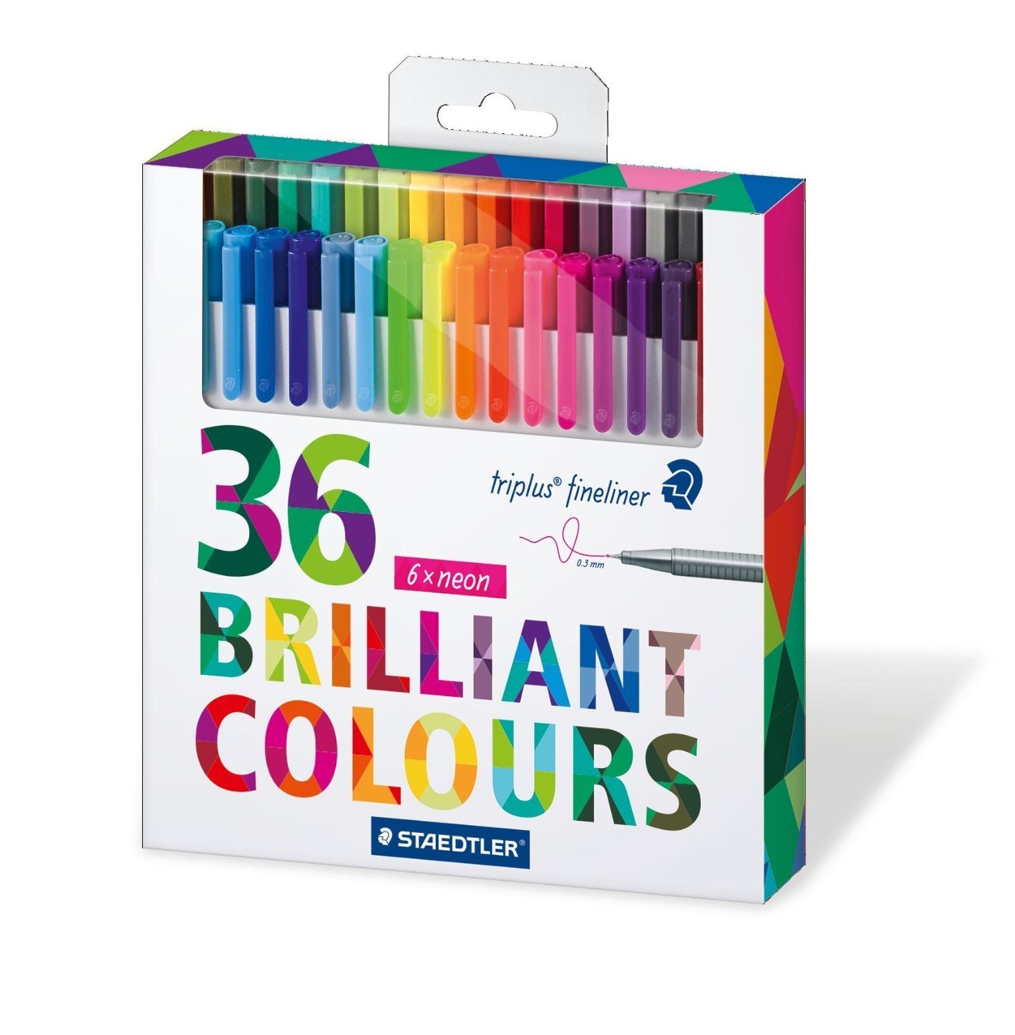 Staedtler 334 C36Jb Triplus Fineliner (Dreikant, Set Mit 36 Brillanten Farben, Promotion 26 + 10 Gratis, Hohe Qualitt, Superfein