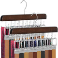 TOPIA HANGER 40 Hooks Belt Tie Hanger Space Saving for Closet, 2 in 1 Belt Ties Racks Max 60 Belts with 60 Ties Capacity, Curved