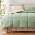 Anluoer Twin Size Bed In A Bag 5 Pieces, Sage Green Bed Comforter Set With Comforter And Sheets, All Season Bedding Sets With 1