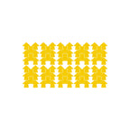 Litemark Durable Gloss Finish Yellow 4 X 4 Inches Round Arrow Decal Vinyl Stickers | Great For Floors, Ceilings, Walls, And Smoo