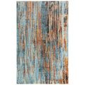 Rizzy Home Alora Decor Alure 5' X 8' Abstract Blue/Blue/Apricot Hybrid Area Rug