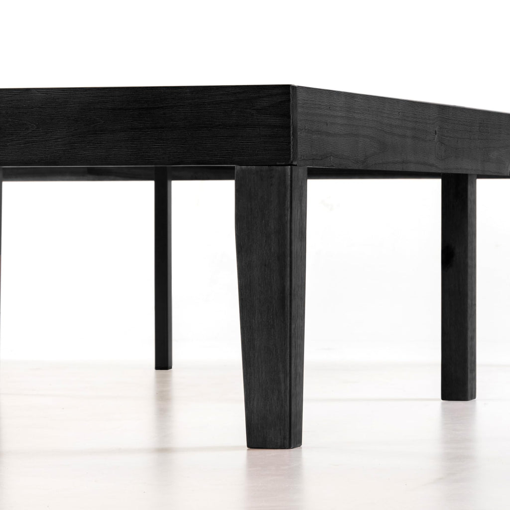 Mellow Naturalista Classic 16 Inch Solid Wood Platform Bed With Wooden Slats, Black, Queen