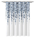 Lush Decor Weeping Flower Shower Curtain, 72 In X 72 In (H X W), Navy & Blue