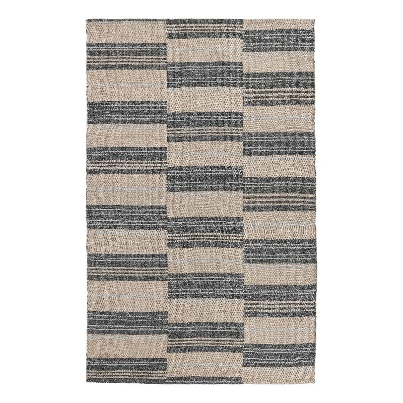 Kosas Home Boulder 96 x 120 Polypropylene Fabric Area Rug in Charcoal/Natural