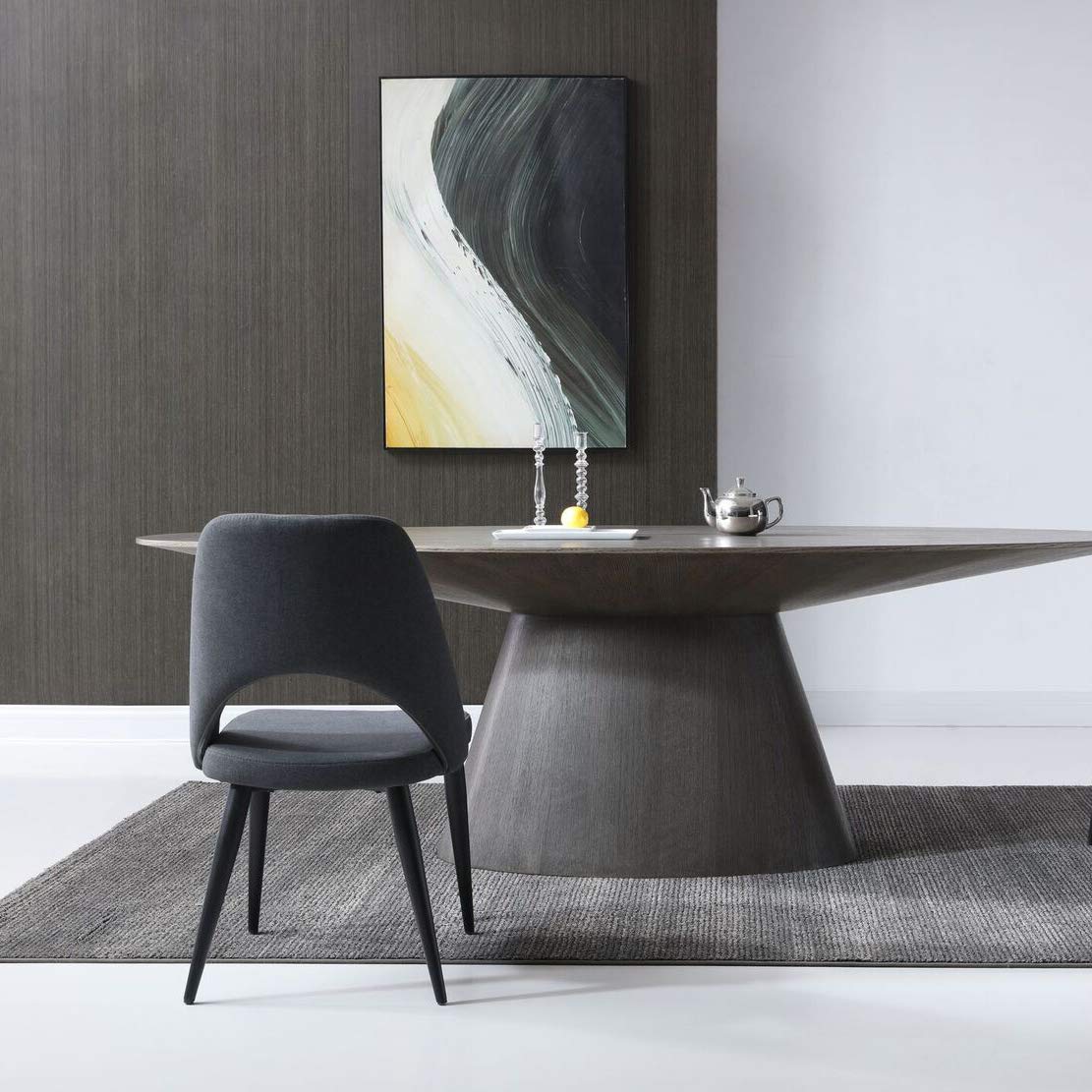 Whiteline Modern Living Bruno Dining Table Gray